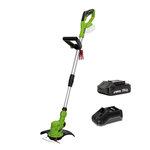 VITO Coupe Bordure sans fil avec Batterie 20V 3.0AH + Chargeur + Jeu de 20 lames coupantes Mat télescopique VITO