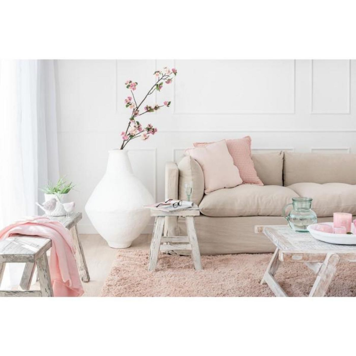 Paris Prix Vase Design  Chad  90cm Blanc