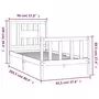 VIDAXL Cadre de lit avec tete de lit noir bois de pin massif 90x200 cm