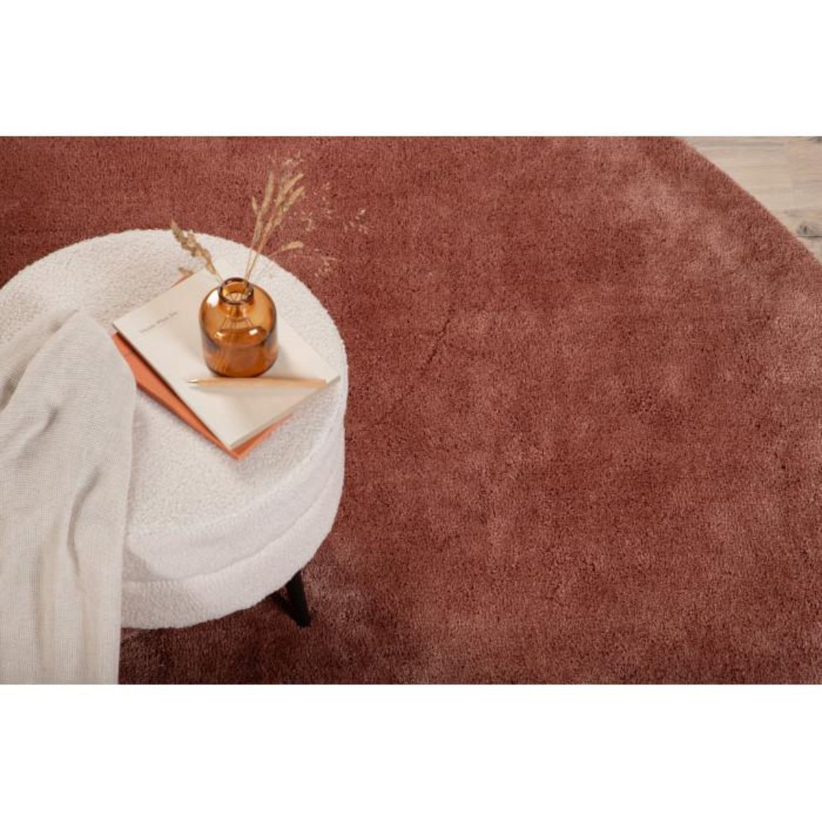Paris Prix Tapis Déco Rond  Undra  200cm Rose Poudré