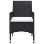 Voir la diapositive 4 : VIDAXL Ensemble a manger de jardin 5 pcs Noir