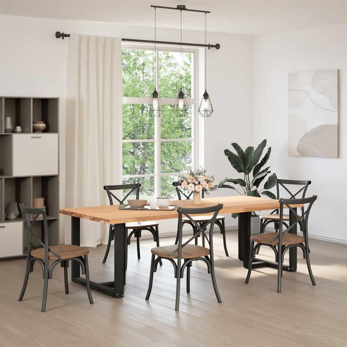 VIDAXL Pieds de table a manger forme de T 2 pcs noir 90x35x(72-73) cm