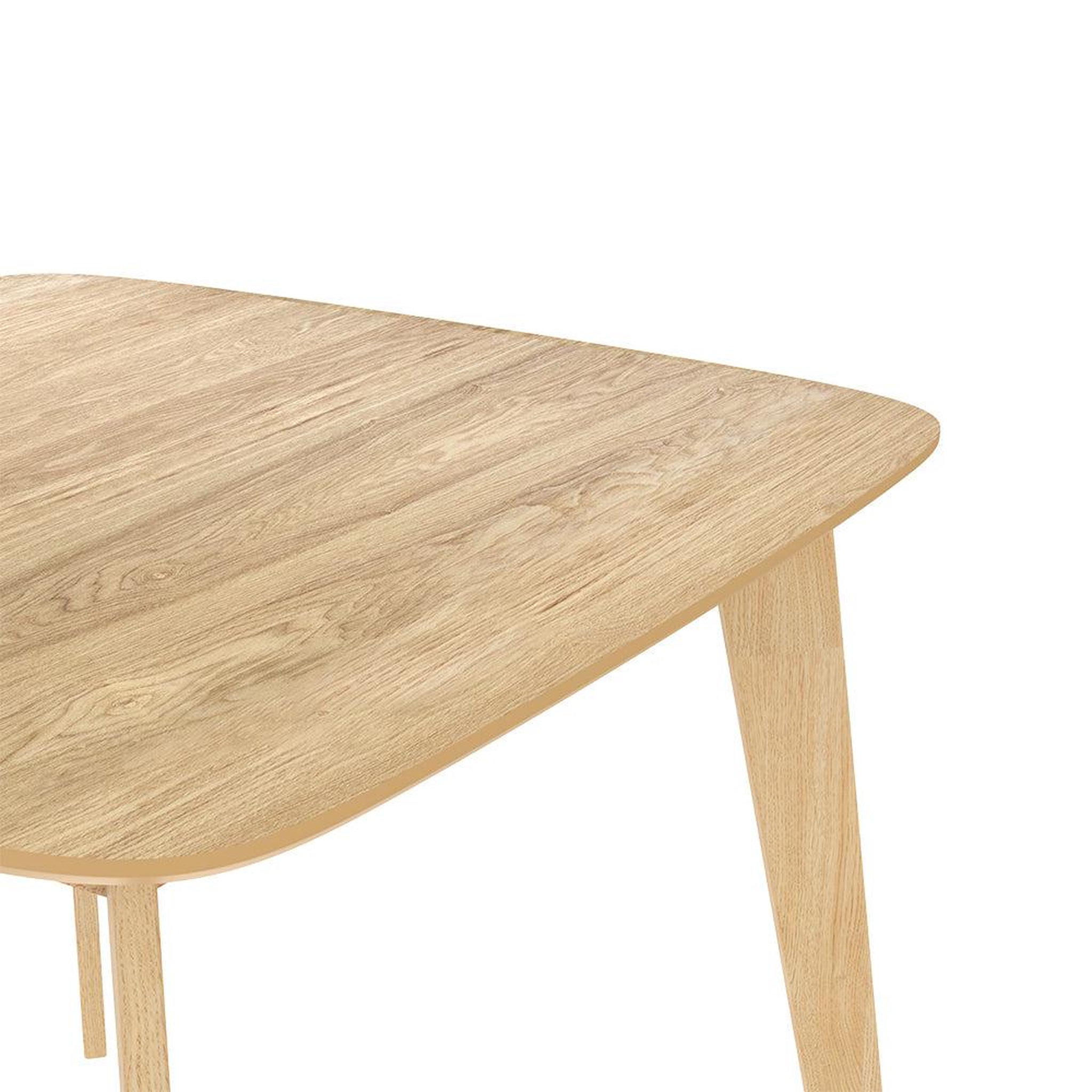 Voir la diapositive 5 : MAISON PAVANE Table carrée 4 personnes en bois clair naturel 90 cm-julio