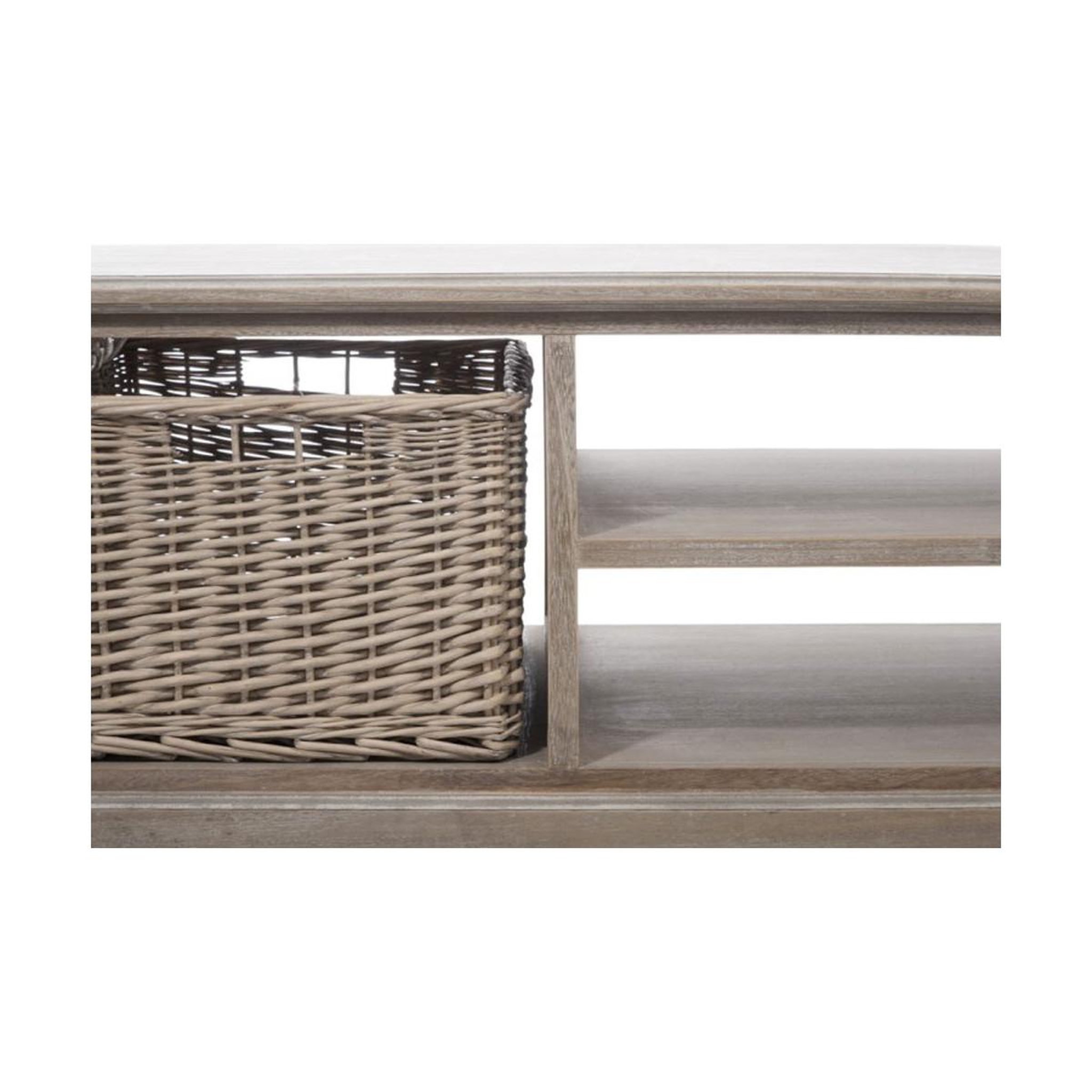 Voir la diapositive 5 : J-LINE Table basse 1 panier  catherine  120cm naturel