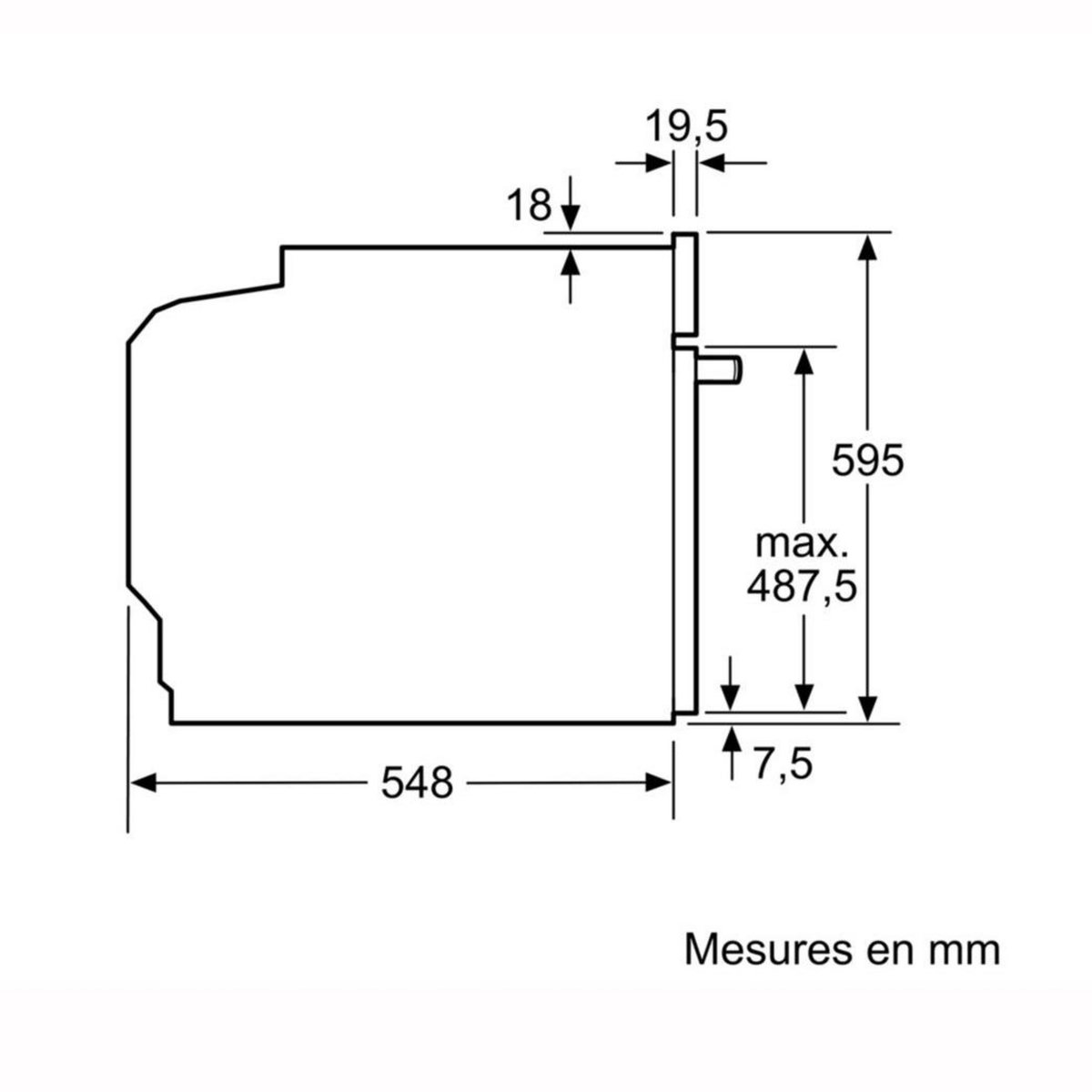 BOSCH Four intégrable 71l 60cm a+ pyrolyse noir - hbg675bb1