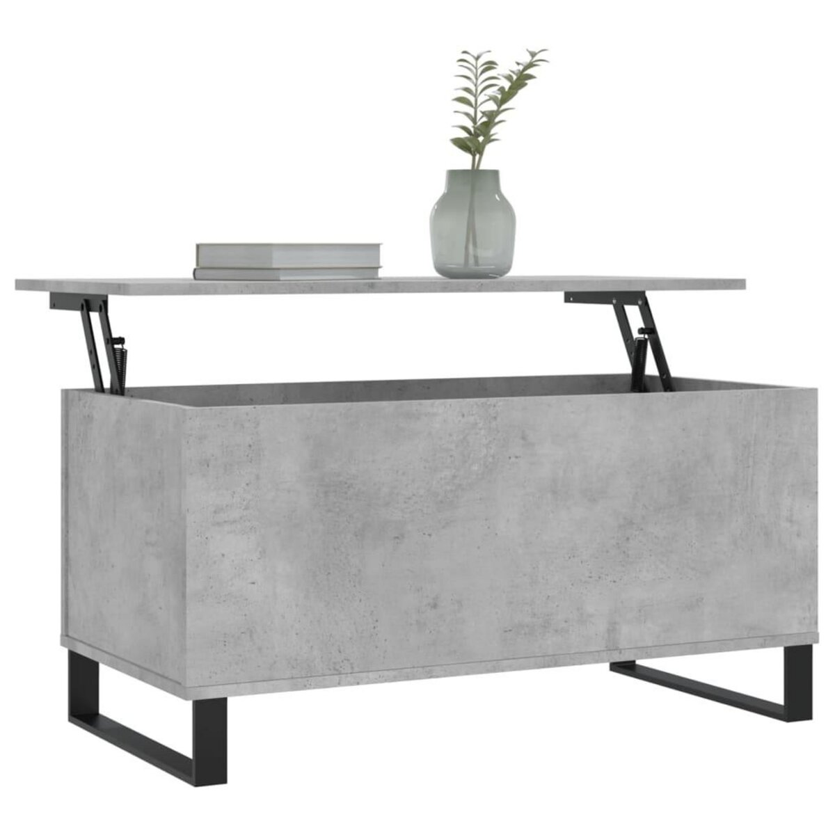 VIDAXL Table basse Gris beton 90x44,5x45 cm Bois d'ingenierie