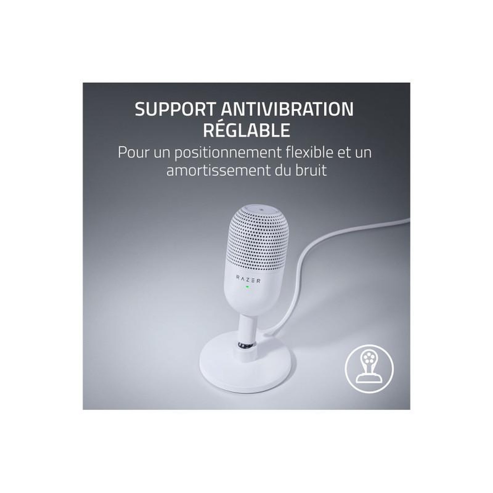 Voir la diapositive 5 : Razer Microphone Razer Seiren V3 Mini White