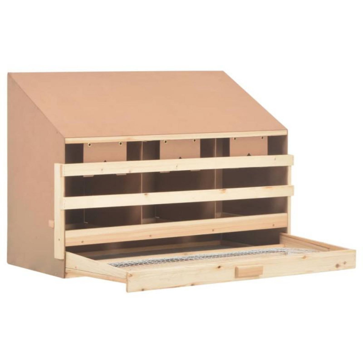 VIDAXL Pondoir 3 compartiments 93x40x65 cm bois de pin massif