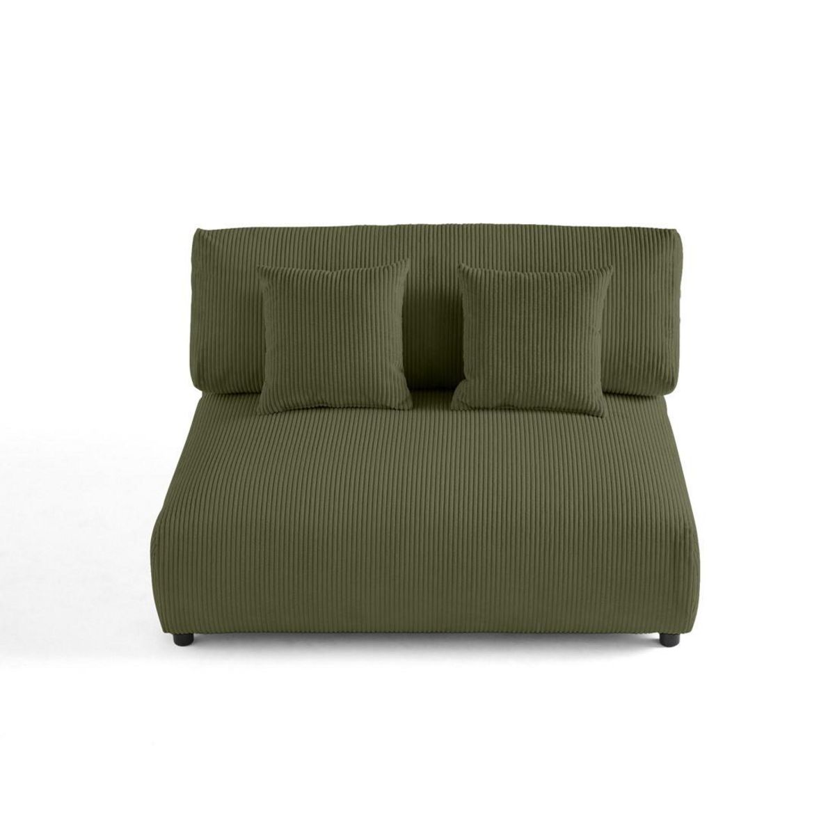 LISA DESIGN Garance - module d'assise 2 places sans accoudoirs - en velours côtelé