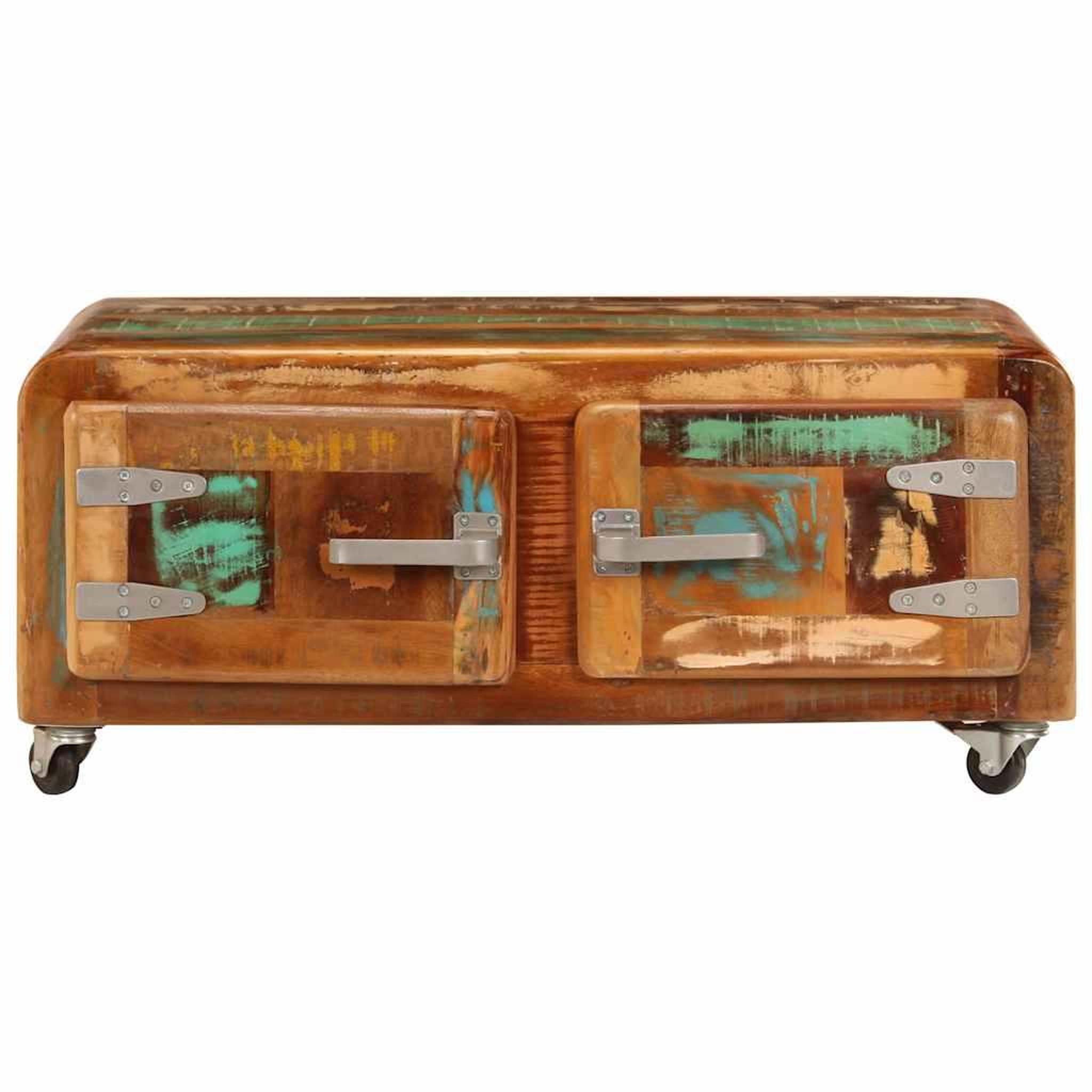 Voir la diapositive 2 : VIDAXL Table basse 85x55x40 cm bois de recuperation massif
