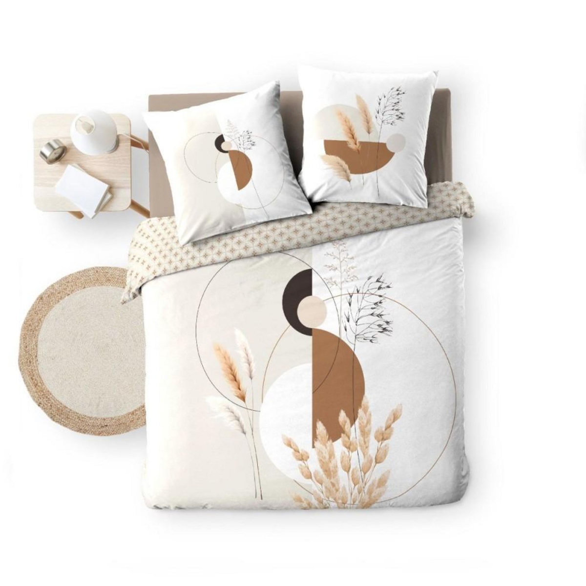 Douceur d'Intérieur Housse de couette 240x220 + 2 taies PAMPA 100% coton