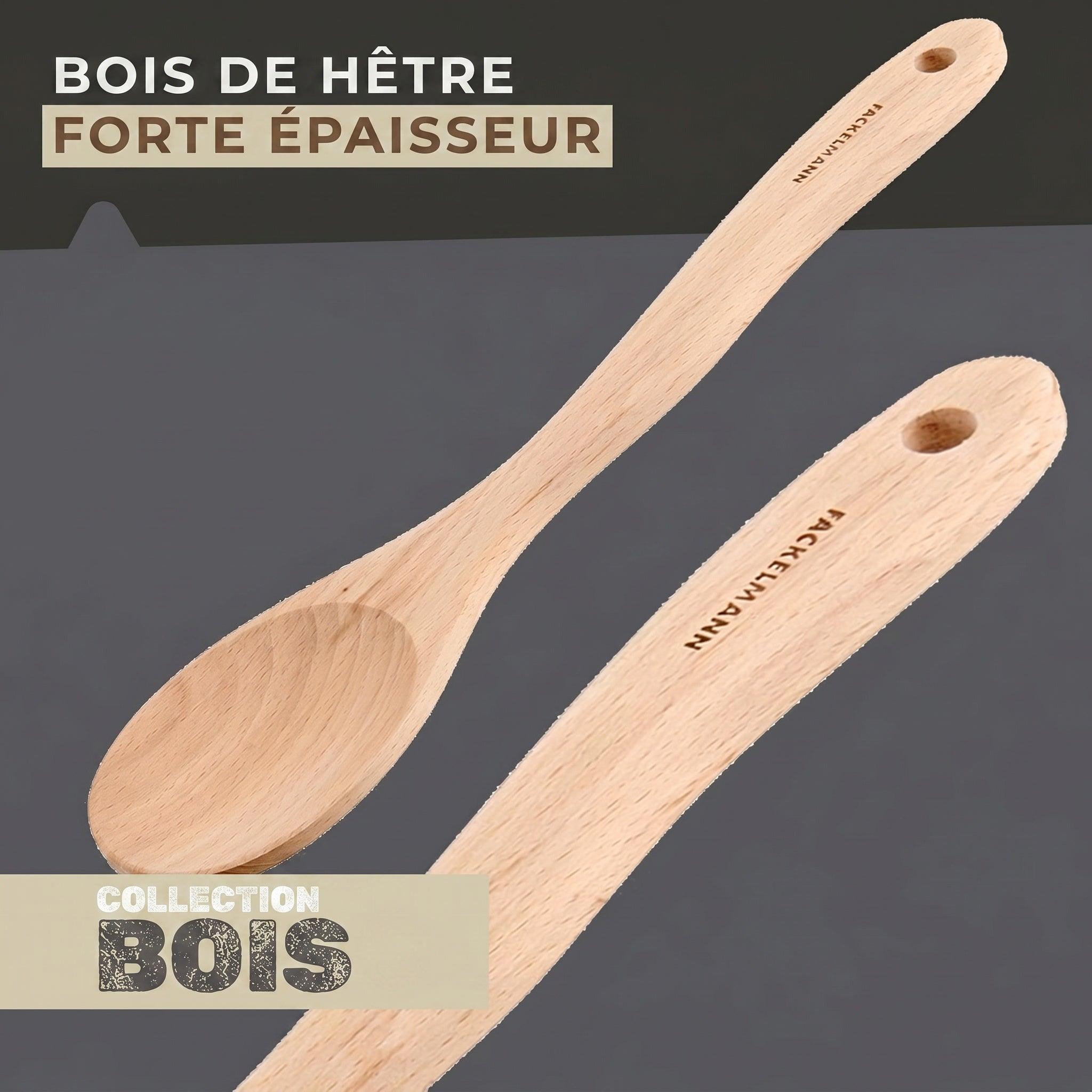 Voir la diapositive 5 : Fackelmann Cuillère de cuisine en bois fsc fackelmann nature