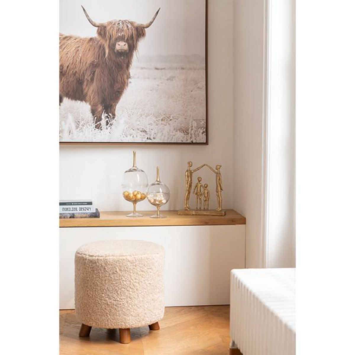 Paris Prix Toile Imprimée Encadrée  Paysage Yack  103x143cm Marron