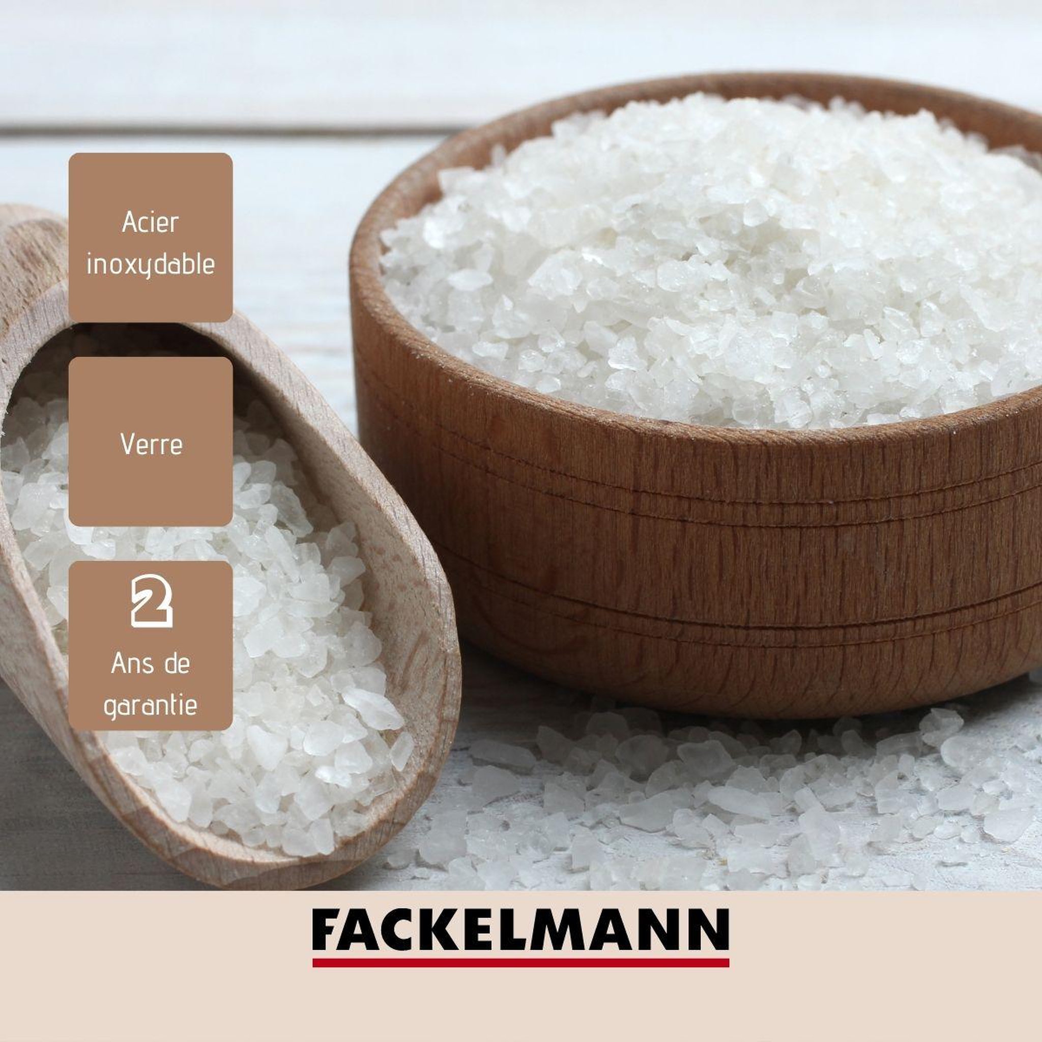 Voir la diapositive 4 : Fackelmann Saupoudreuse de cuisine en verre 9 cm fackelmann basic