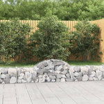 VIDAXL Paniers a gabions arques 18 pcs 200x30x40/60 cm Fer galvanise