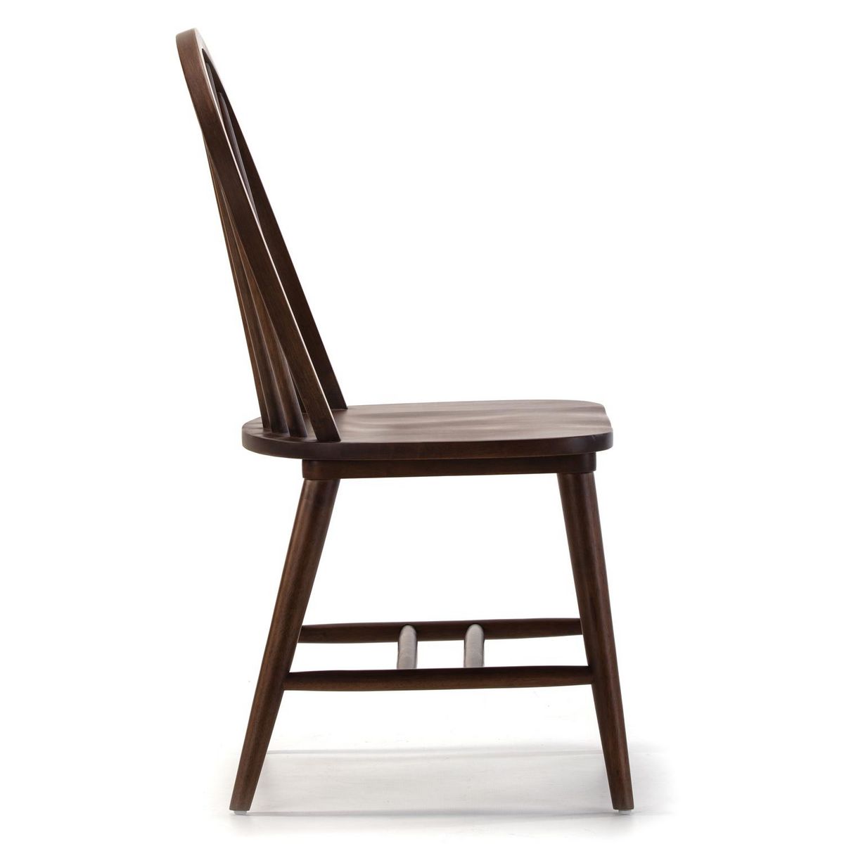 VS VENTA-STOCK Pack 2 chaises Clarck Couleur Noyer, Bois Massif, 48 cm x 48 cm x 92 cm