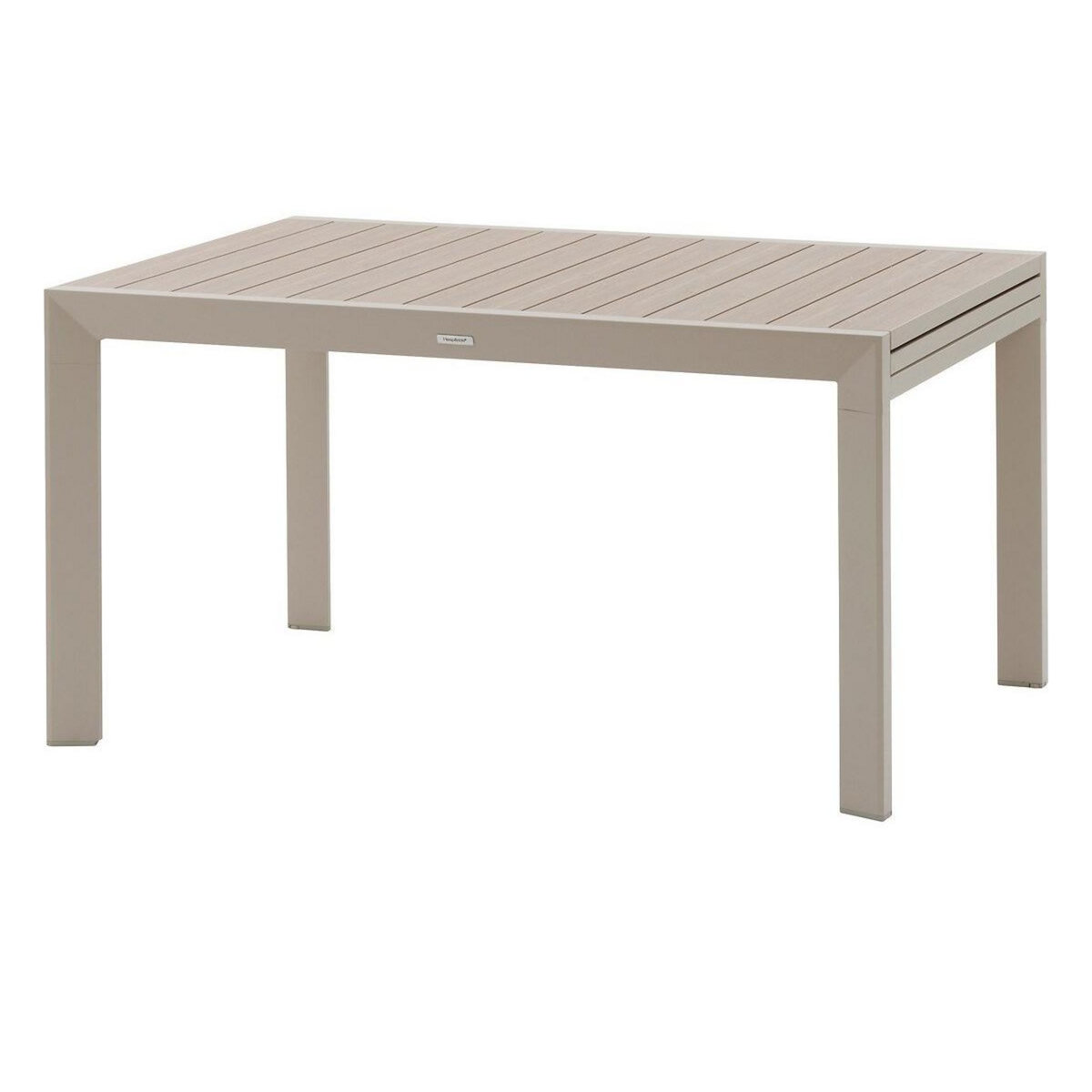HESPERIDE Table de jardin extensible en aluminium effet bois 10 places EVASION
