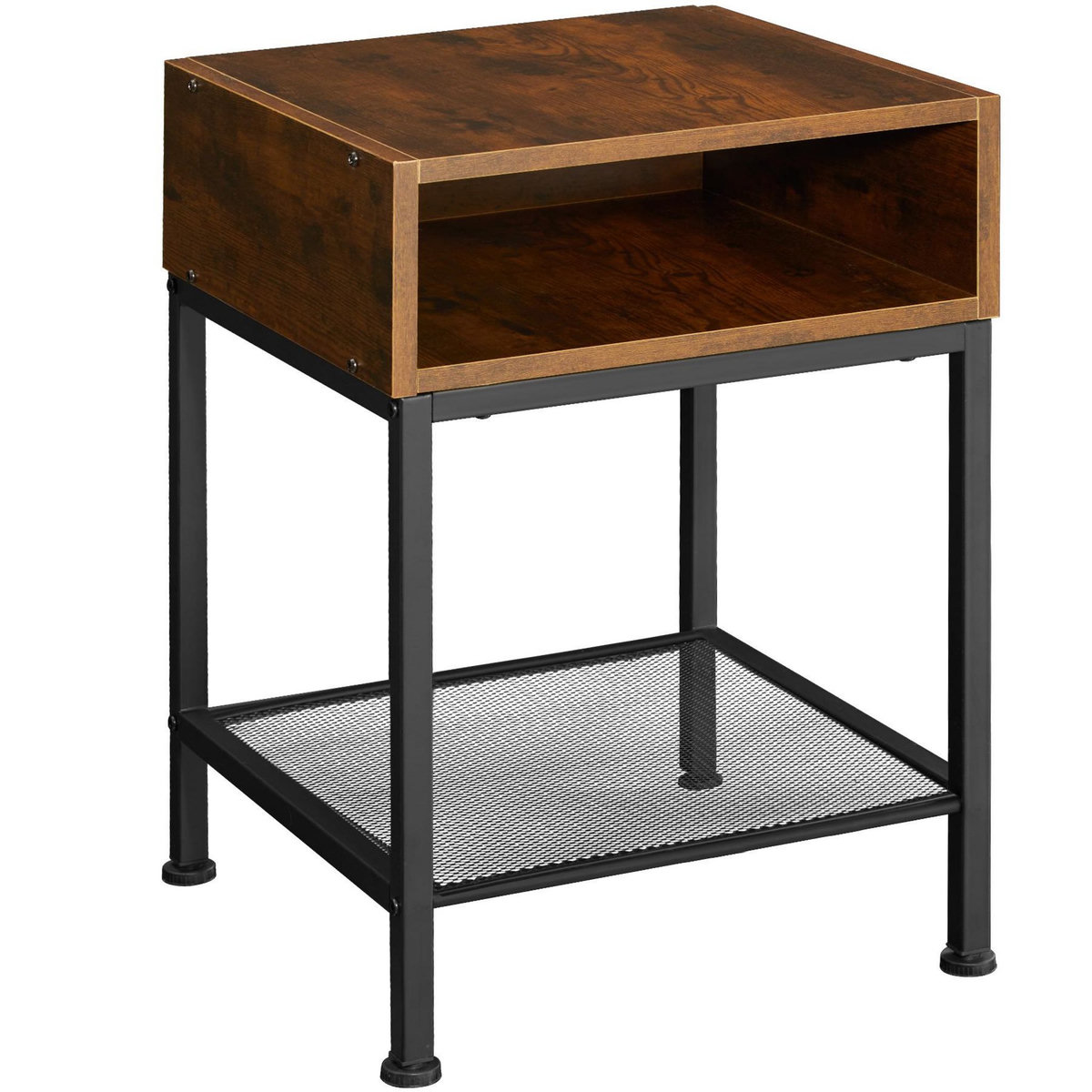 tectake Table de chevet Style industriel 405 x 405 x 525 cm