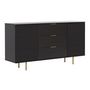 Voir la diapositive 4 : BEST MOBILIER Monica - buffet - noir - 150 cm