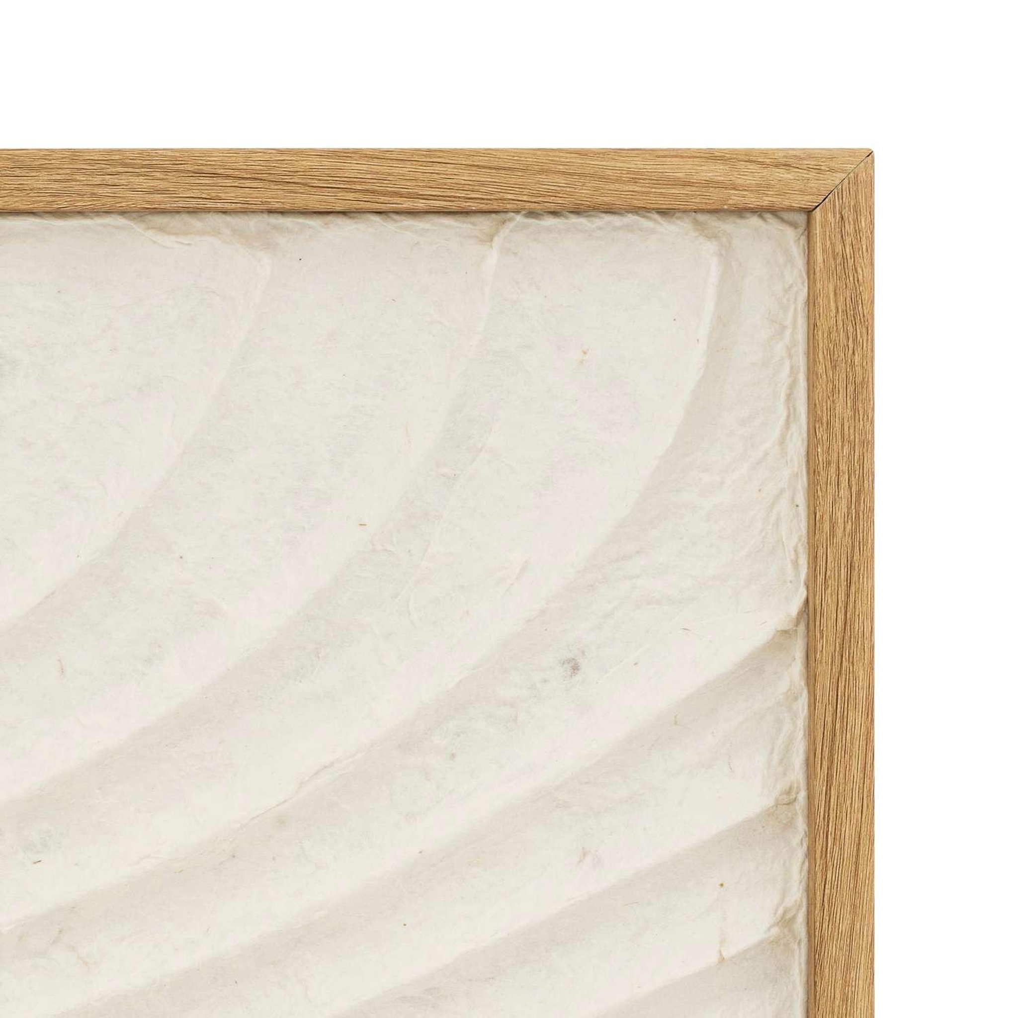 Voir la diapositive 3 : ATMOSPHERA Tableau en relief vagues - 80 x 80 cm - blanc