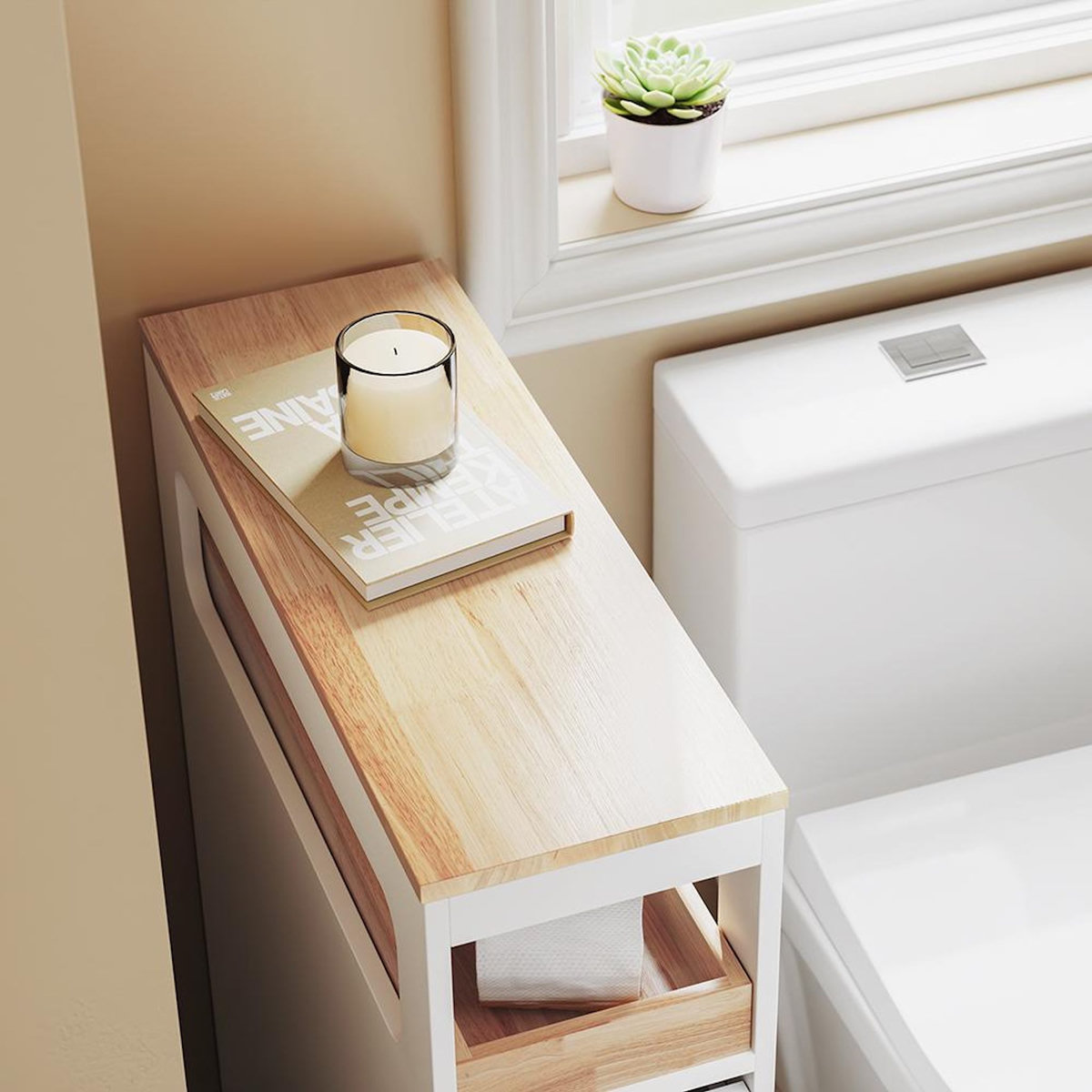 SOBUY SoBuy - Meuble bas de salle de bain à 4 tiroirs - Nordique - BZR54-II