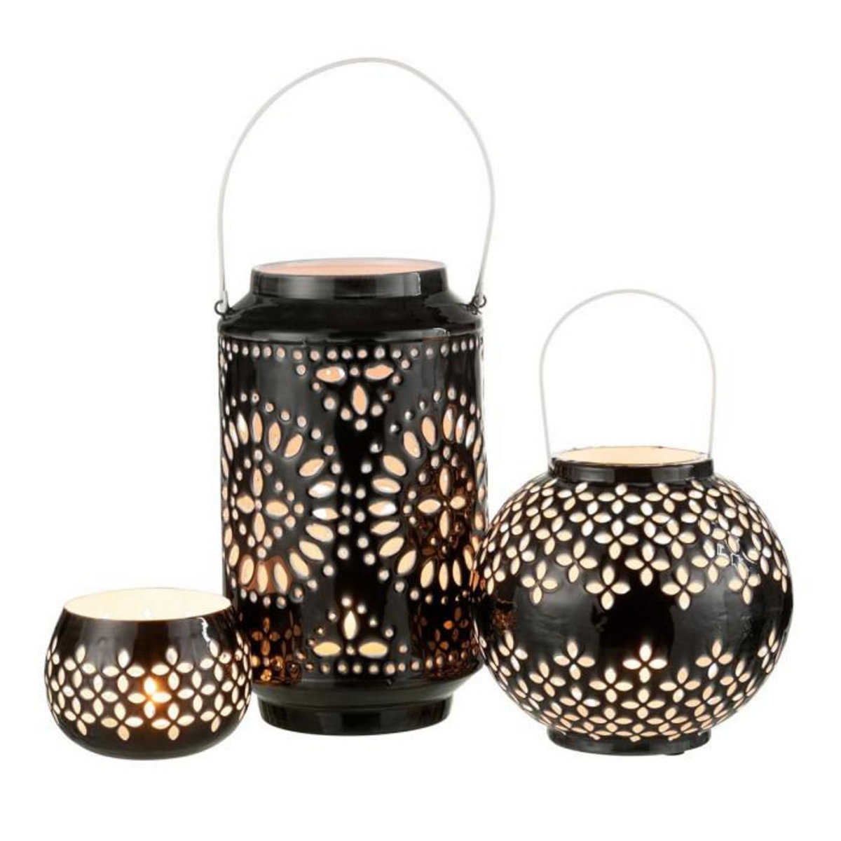 Paris Prix Lanterne Cylindrique Métal  Sévilla  43cm Noir