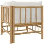 Voir la diapositive 5 : VIDAXL Canape d'angle de jardin avec coussins blanc creme bambou