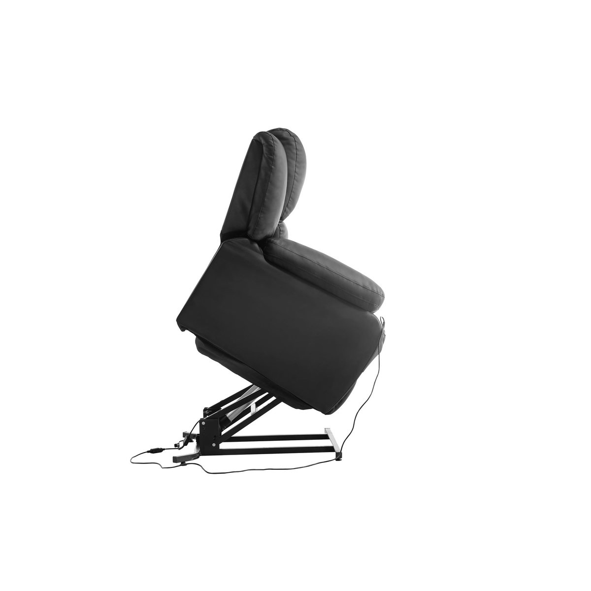 Fauteuil relax électrique avec  releveur pu coloris noir HELENA