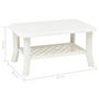 Voir la diapositive 6 : VIDAXL Table basse Blanc 90x60x46 cm Plastique