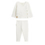 Voir la diapositive 1 : Petit Béguin Ensemble gilet et pantalon bébé en tricot Hello Baby