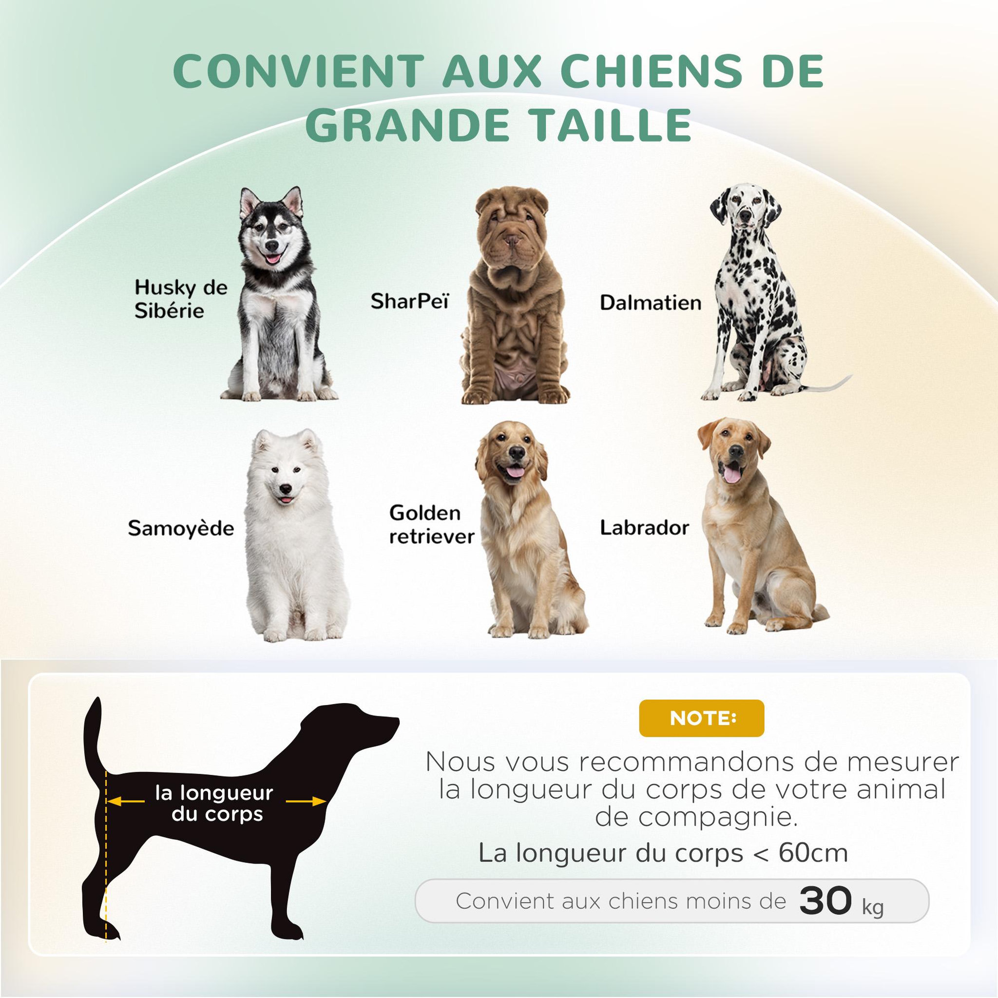 Voir la diapositive 4 : PAWHUT Canapé chien style nordique grande taille dim. 100l x 70l x 25h cm  - coussin amovible - piètement bois velours vert