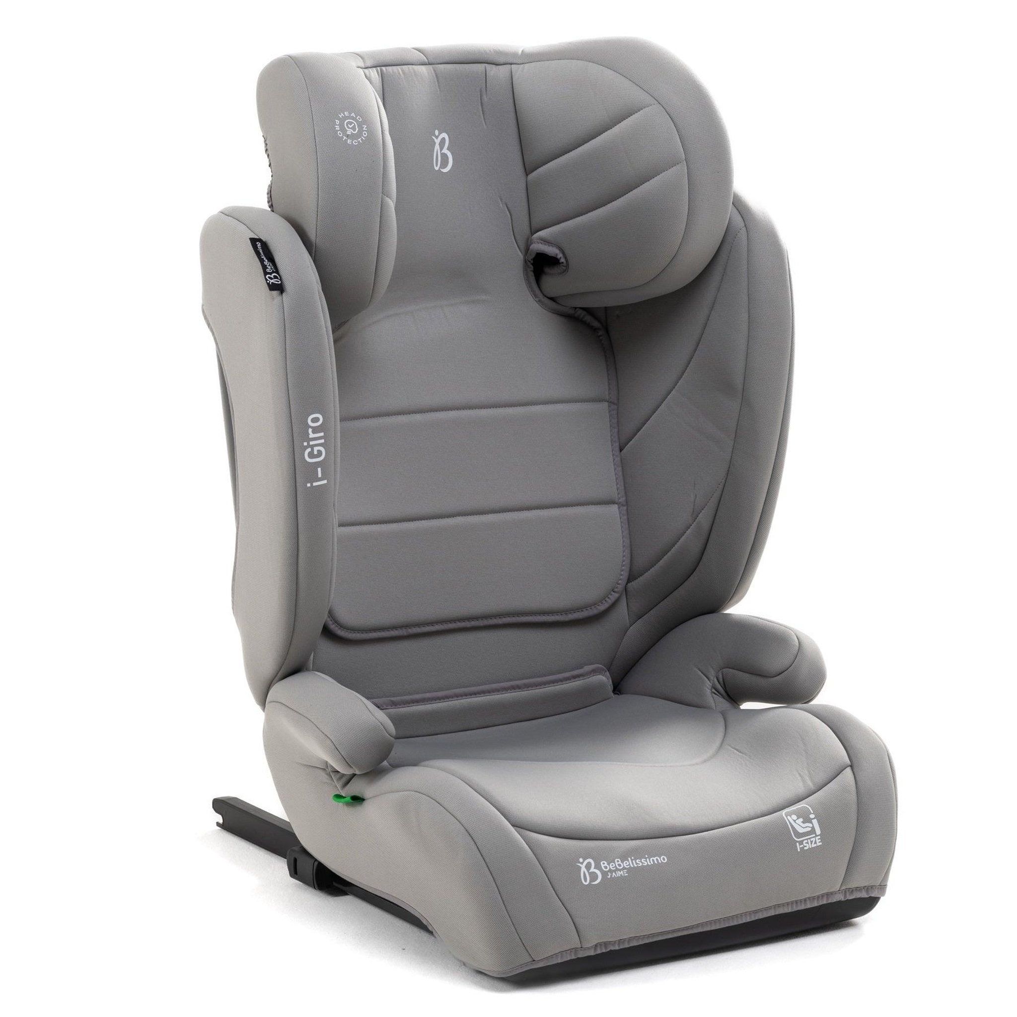 Voir la diapositive 2 : BEBELISSIMO Siège auto Isofix - rehausseur I-size  - 100 -150cm - i- Giro - gris claire