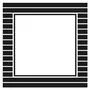 Artemio 12 stickers carrés 6,3 cm - Rayures noires et blanches