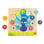 Voir la diapositive 1 : Goula Puzzle paon 9 pieces en bois