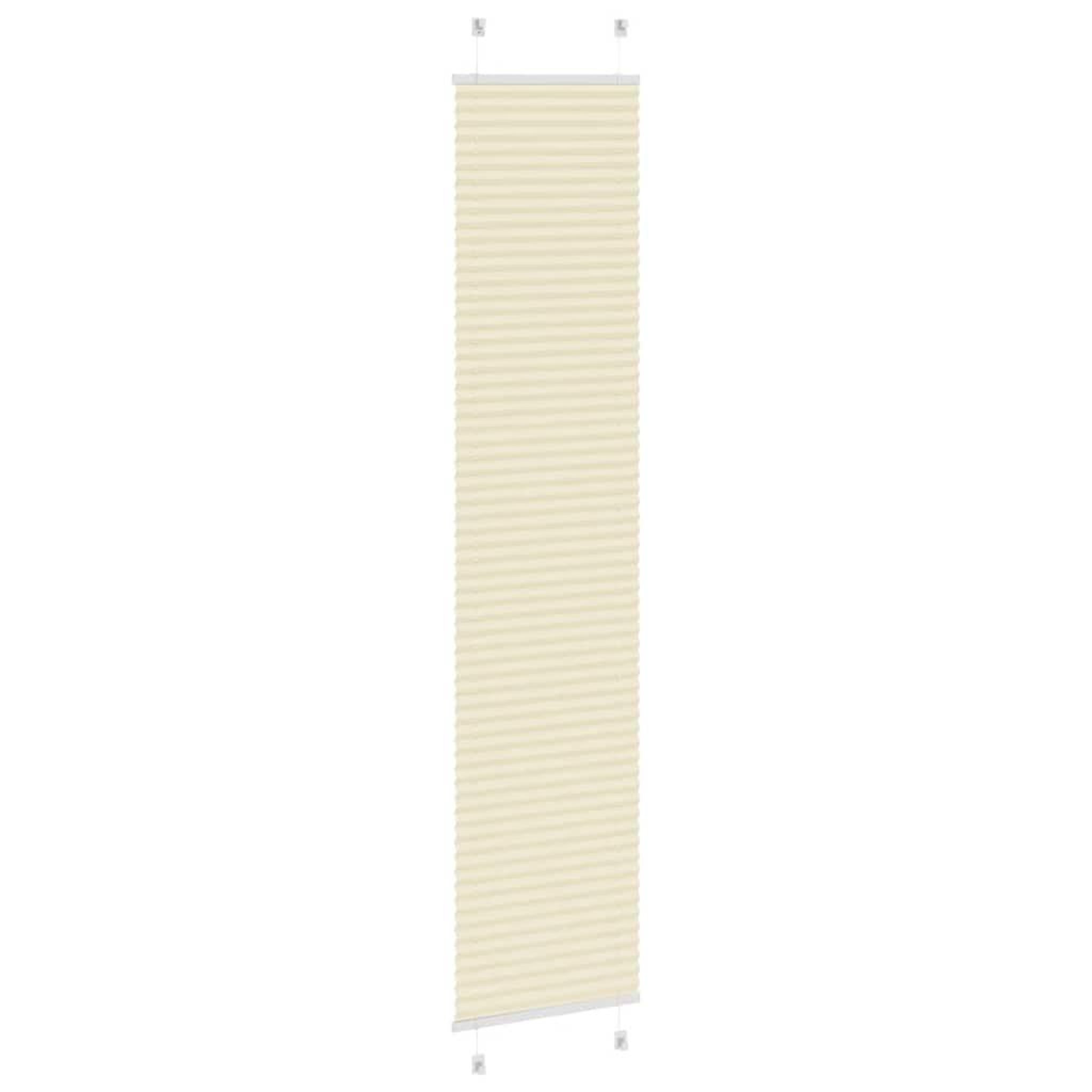 Voir la diapositive 4 : VIDAXL Store plisse creme 50x200 cm largeur du tissu 49,4 cm polyester