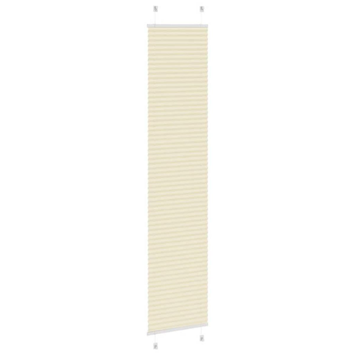 VIDAXL Store plisse creme 50x200 cm largeur du tissu 49,4 cm polyester