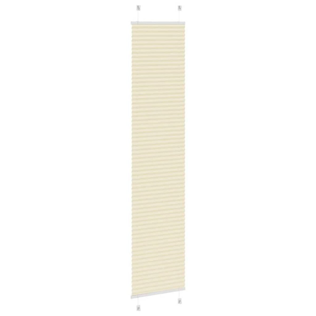 VIDAXL Store plisse creme 50x200 cm largeur du tissu 49,4 cm polyester