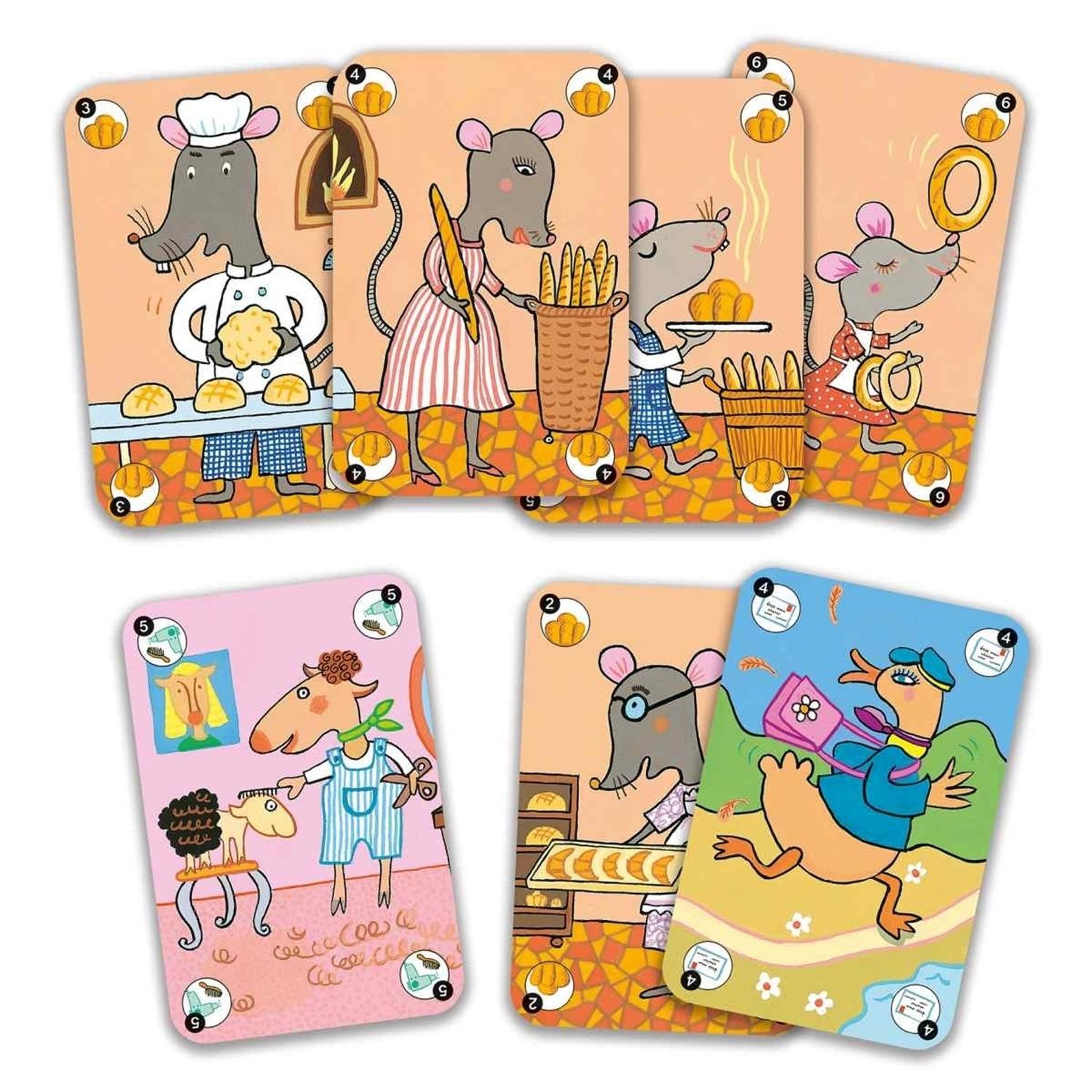 Voir la diapositive 2 : Djeco Jeu de cartes 7 familles Happy Family