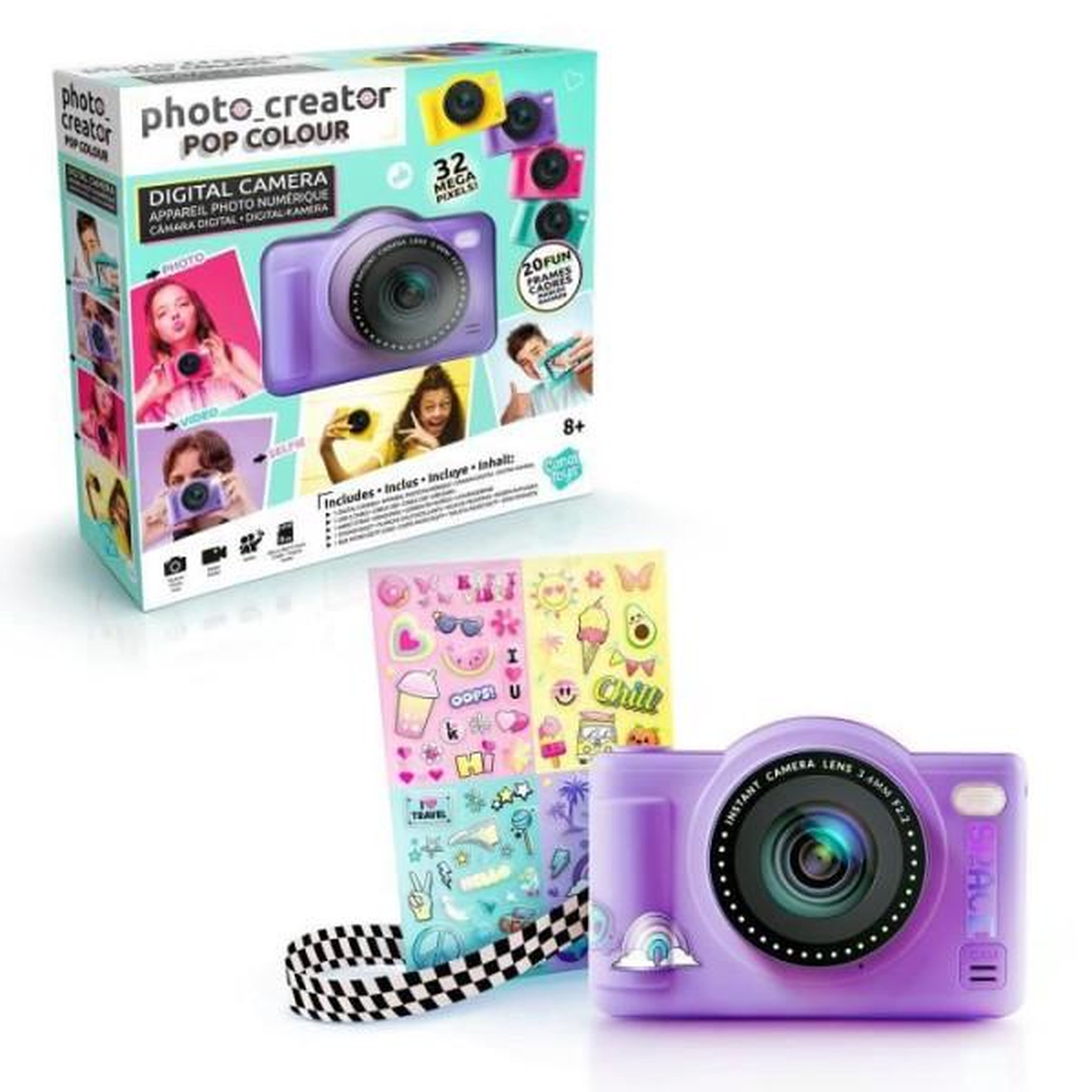 Canal Toys Canal toys - photo creator -appareil photo numérique pop couleur violet- avec carte sd 8go incluse - clk 041