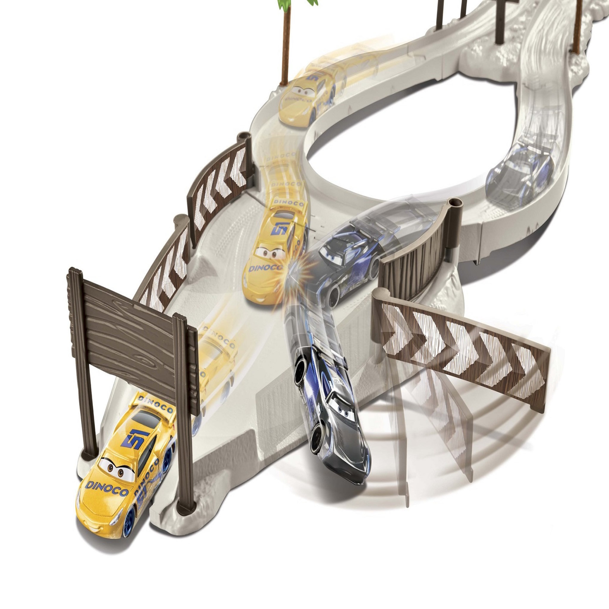 Voir la diapositive 4 : MATTEL Coffret piste + 2 voitures Fireball Beach Racers - Cars