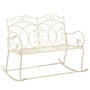 Voir la diapositive 1 : VIDAXL Banc de jardin 104 cm Fer Blanc antique