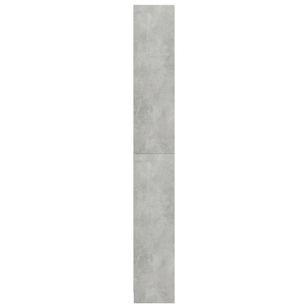 VIDAXL Bibliotheque a 5 niveaux Gris beton 80x24x175cm Bois ingenierie