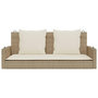 Voir la diapositive 4 : VIDAXL Balancelle avec coussins beige 119x56x48 cm resine tressee