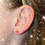 Voir la diapositive 4 : L'ATELIER D'AZUR Boucles d'Oreilles Cerises Laquées - Or Jaune - Enfant