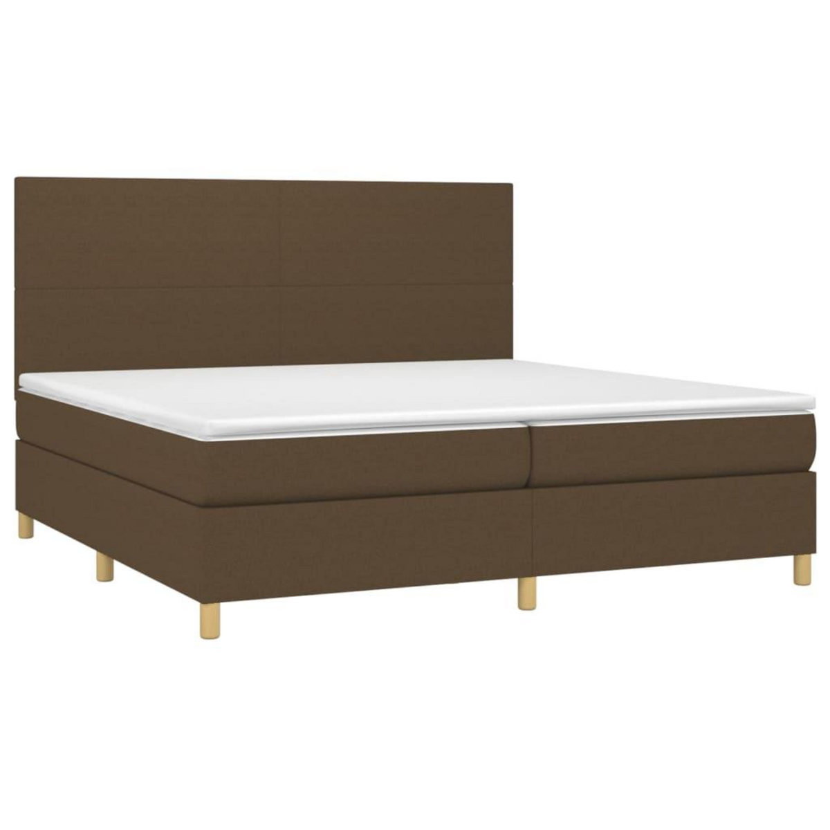 VIDAXL Sommier a lattes de lit avec matelas Marron fonce 200x200 cm