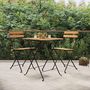 Voir la diapositive 1 : VIDAXL Ensemble de bistro pliable 3 pcs Bois de teck massif et acier