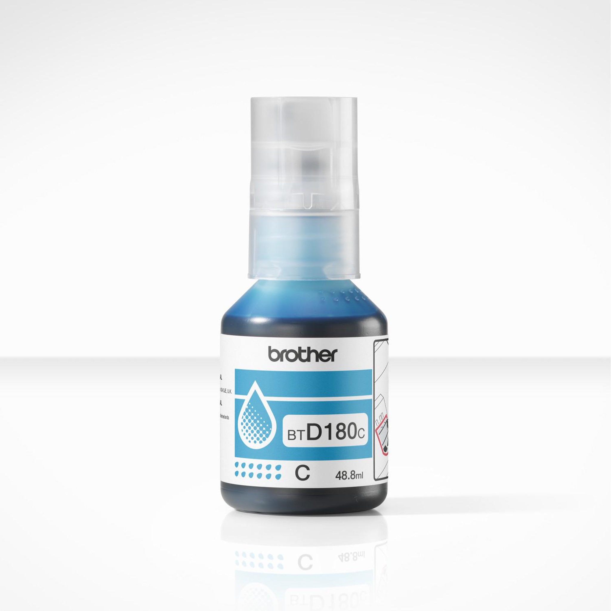 Voir la diapositive 3 : Brother Cartouche d'encre bouteille d'encre btd180 cyan - btd180c