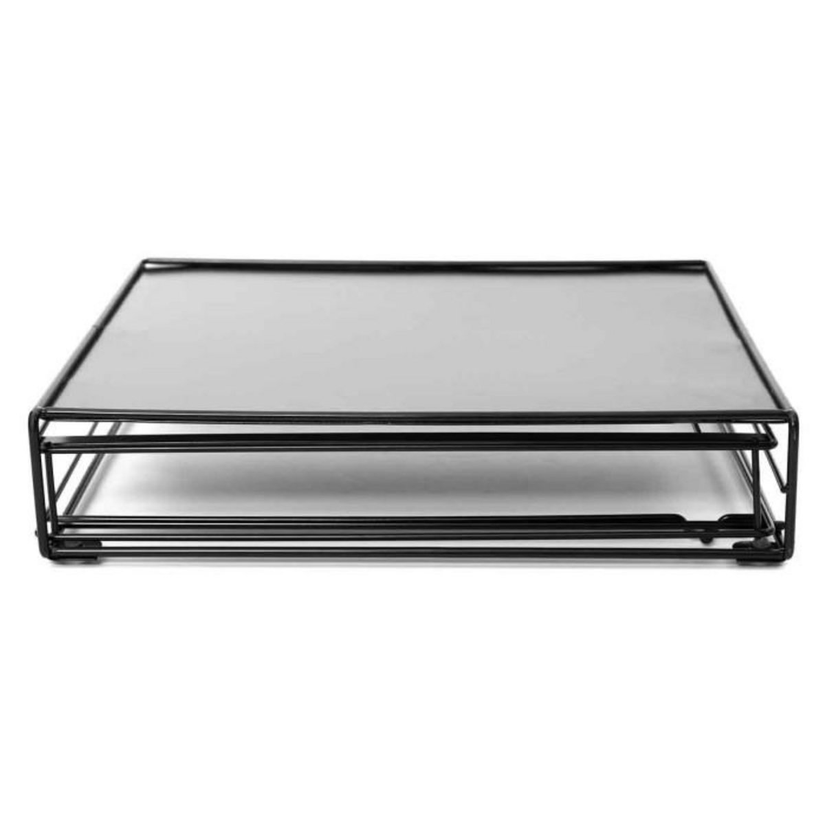 Paris Prix Tiroir Porte-Capsules Métal  Espresso  31cm Noir