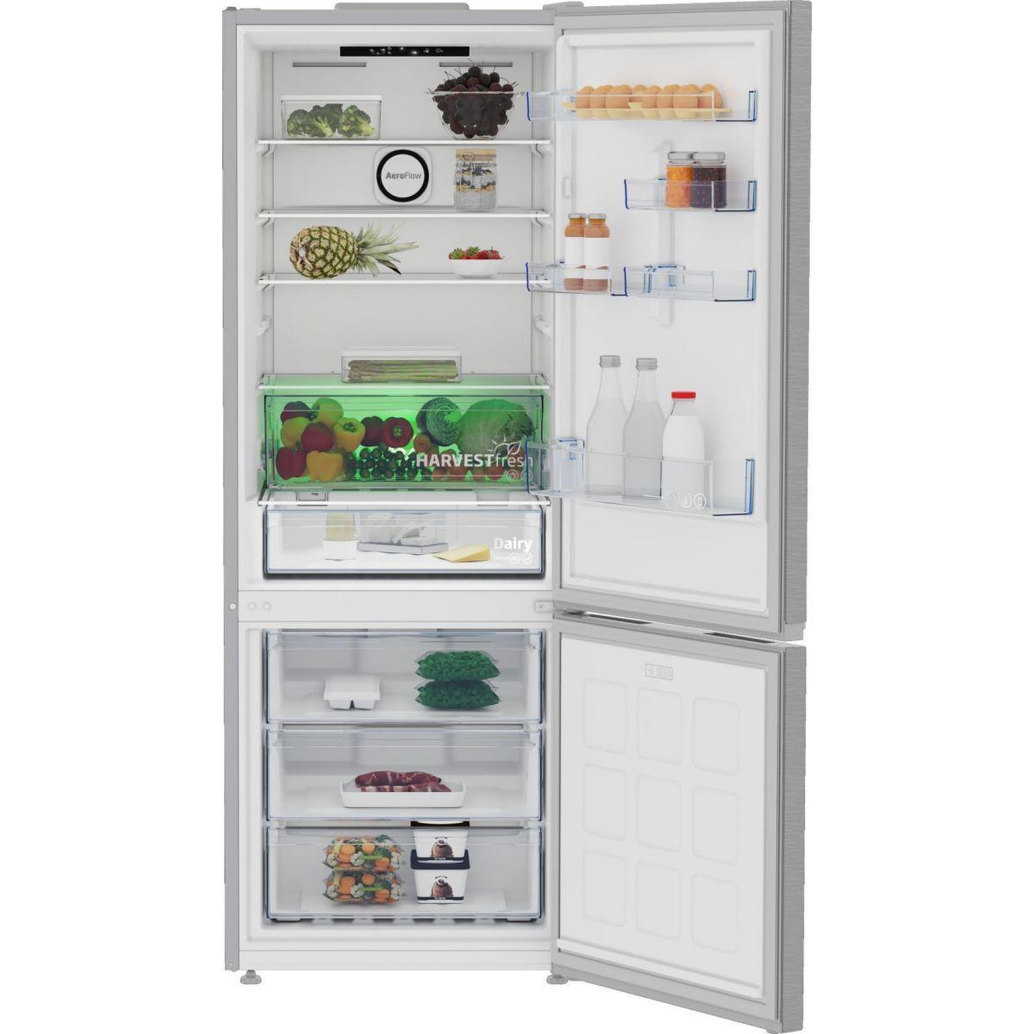Voir la diapositive 3 : Beko Réfrigérateur combiné b3rcne565hxb