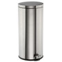 Voir la diapositive 2 : FIVE Poubelle Ronde  Inox Brossé  30L Argent